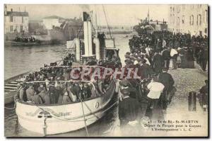 Old Postcard Steam Bagnard Ile de Re Saint Martin Travel from Forcats for Guy...