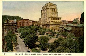 Canada - QC, Montreal. Dominion Square & Sun Life Building