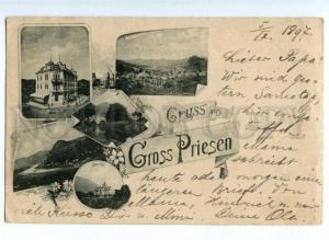 172135 CZECH REPUBLIC GRUSS aus GROSS PRIESEN RPPC 1897 year