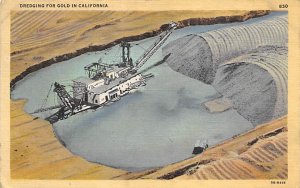 Dredging For Gold in California On The Yuba River Marysville, California USA ...