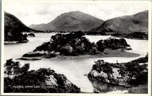 c1910 KILLARNEY IRELAND UPPER LAKE ISLANDS VALENTINE SILVERESQUE POSTCARD 34-274