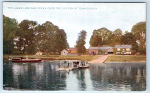 TEWKESBURY The Lower Lode & Ferry over the Severn ENGLAND UK Postcard