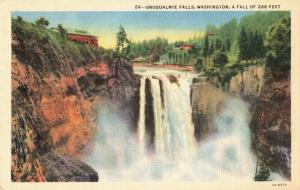 Postcard Snoqualmie Falls Washington