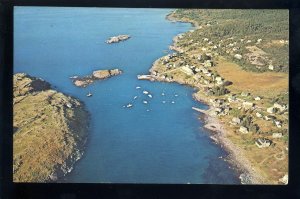 Monhegan Island, Maine/ME Postcard, Aerial View Of Harbor, Village & Manana