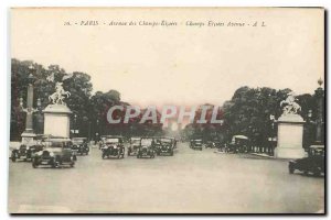 Old Postcard Paris Champs Elysees