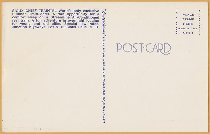 Sioux Falls, South Dakota-Sioux Chief Traintel, All Pullman Train Motel