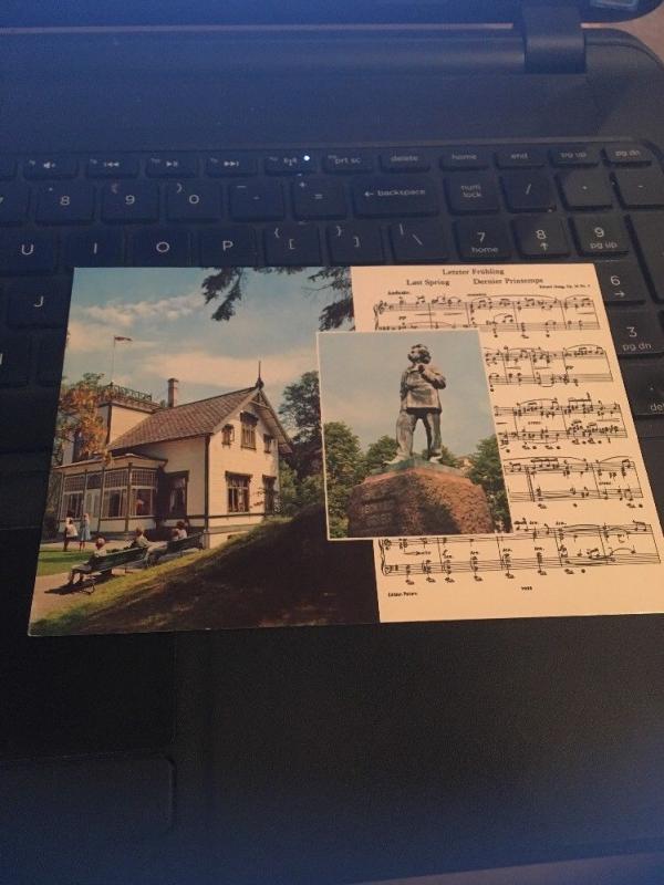 Vintage Postcard: Norway, Statue Of  E Grieg