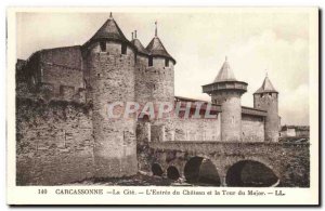 Carcassonne - la Cite - L & # 39Entree the Castle and the Tower of Major - Ol...