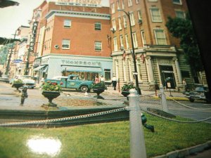 1950s Memorial Fountain Public Square Chambersburg PA Civil War Antique Postcard