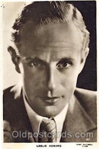 Leslie Howard Actor, Actress, Movie Star Unused corner wear dried glue on bac...