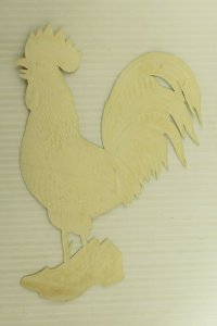 1880's-90's Dresden Decoration Rooster Wearing Lady's Shoes Fab! 7N