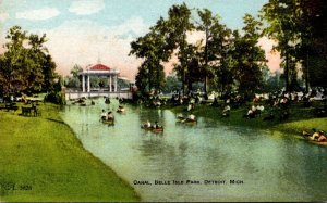 MIchigan Detroit Belle Isle Park Canal Scene Rotograph