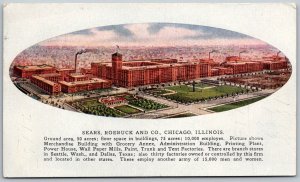 Chicago Illinois 1915 Postcard Sears Roebuck And CompanyMerchandise Building