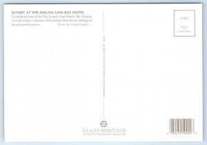 WAIMEA, Hawaii HI ~ Sunset MAUNA LANI BAY HOTEL Hammock 4x6 Postcard