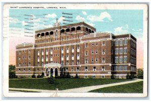 1927 Saint Lawrence Hospital Building Exterior View Lansing Michigan MI Postcard