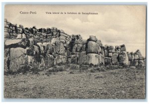 c1910 Lateral View Of The Fortaleza Of Sacsayhuaman Cusco Peru Unposted Postcard