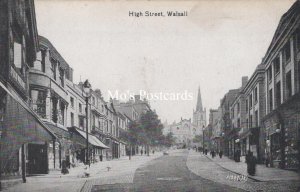 Staffordshire Postcard - High Street, Walsall  SW19468