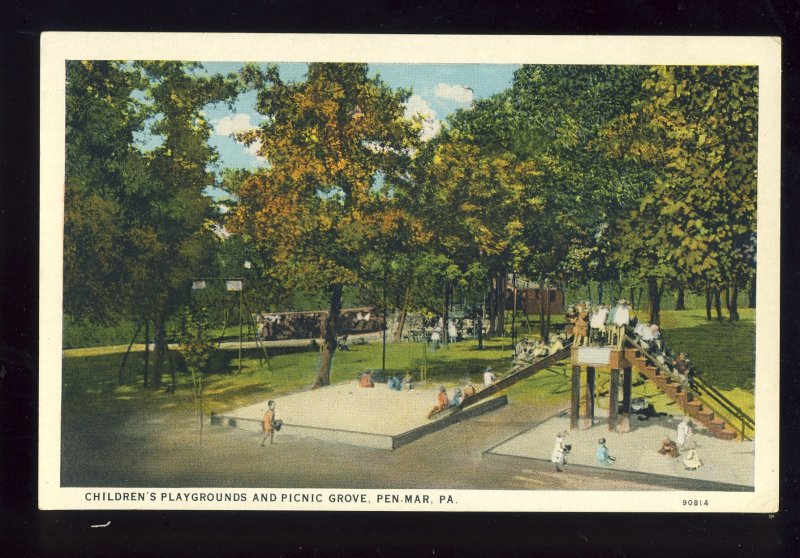 Pen Mar, Pennsylvania/PA, Postcard, Children's Playground & Picnic Grove