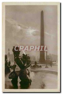 Old Postcard Paris Concorde Square