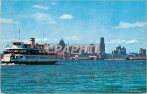 Postcard Modern Canada Ontario Toronto Island Ferry and The Toronto Skyline Boat
