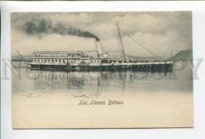 432618 Switzerland lake Liman ship steamer France Vintage postcard