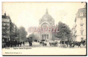 Postcard Old Paris Eglise Saint Augustine