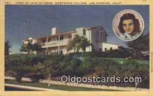 Jane Withers, Westwood Villiage, Los Angeles, CA Movie Star Actress Unused 