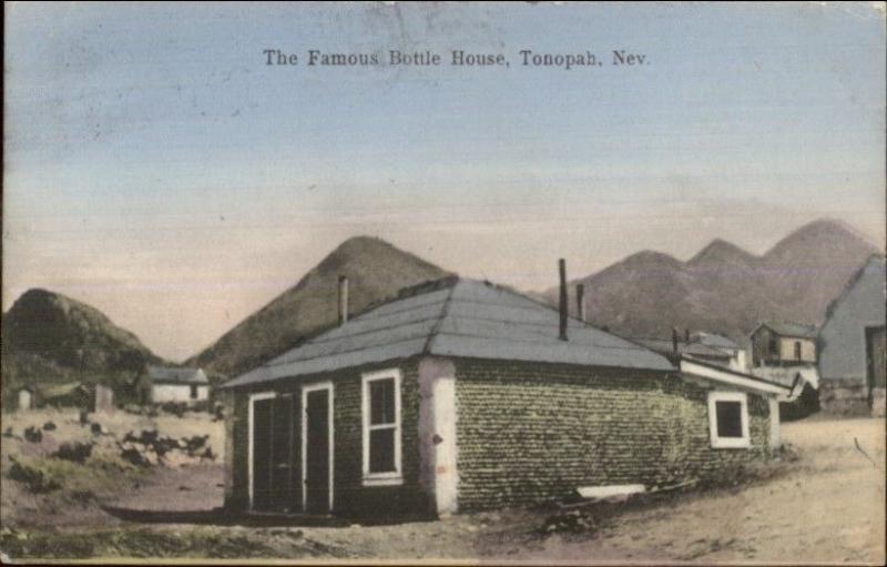 Tonopah NV Bottle House 1907 Used Postcard