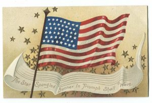 Patriotic Postcard American Flag Star Spangled Banner