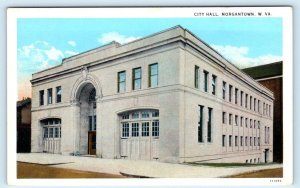 MORGANTOWN, West Virginia WV ~ CITY HALL ca 1920s Monongalia County Postcard