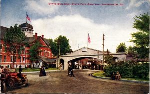 Postcard State Building, State Fair Grounds in Springfield, Illinois