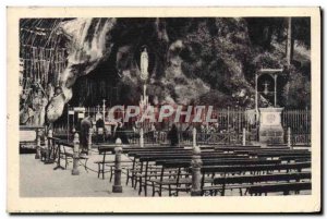 Old Postcard Lourdes Grotto Miraculous