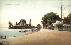 Kantarah Egypt Le Canal Dredge c1910 Vintage Postcard