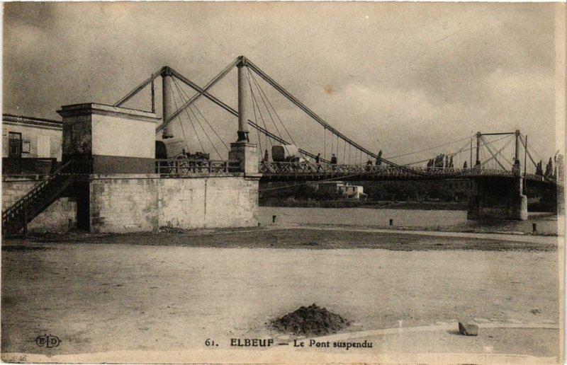 CPA ELBEUF - Le Pont suspendu (199609)