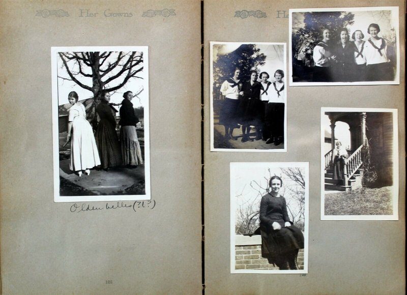 1920 Fall River Wisconsin High School Girl Graduation Memory Scrapbook RPPCs