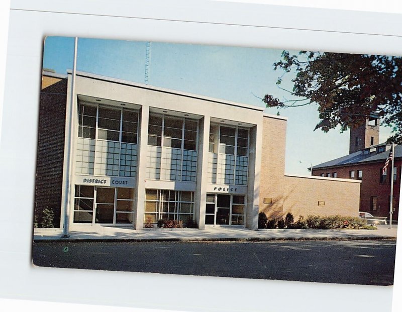 Postcard District Court and Police Headquarters, Leominster, Massachusetts