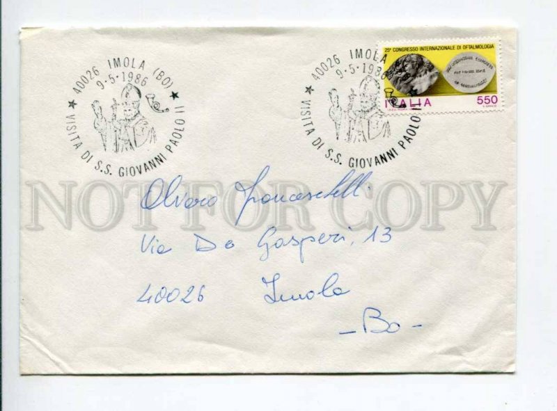 292415 ITALY 1986 year COVER Imola visit of Pope Giovanni Paolo II