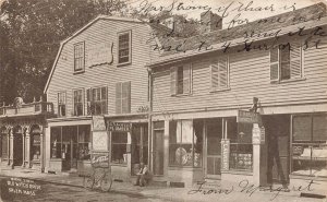 SALEM MASSACHUSETTS~OLD WITCH HOUSE-STOREFRONTS-SIGNS-BICYCLE~1907 POSTCARD