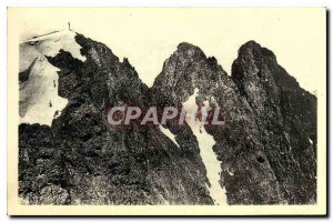 Old Postcard Dauphine Oisans The three peaks of Belledonne