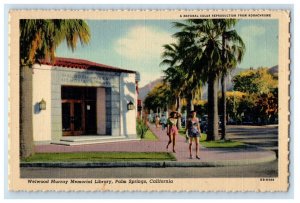 c1950's Welwood Murray Memorial Library Palm Springs California CA Postcard
