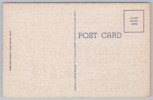 Linen~Civic Auditorium Grand Rapids Michigan~Vintage Postcard