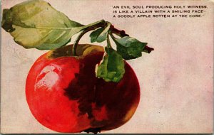 Shakespeare Quote a Goodly Apple Rotten At the Core 1909 DB Postcard E7