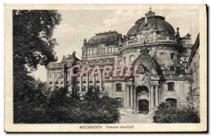 Postcard Old Theater Wiesbaden Theater Vestibul