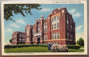 Vintage Postcard 1935 St. Mary's Academy, Amarillo, Texas