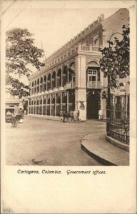 Cartagena Colombia Government Offices Vintage Postcard