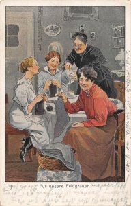 US3334 Fur unsere Feldgrauen Women gossip tea sewing feldport germany