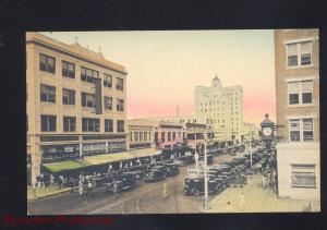 ORLANDO FLORIDA DOWNTOWN STREET SCENE OLD CARS STORES POSTCARD COPY