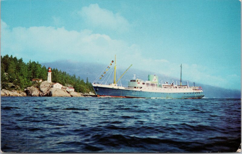 SS 'Glacier Queen' and SS 'Yukon Star' Inside Passage Unused Postcard G91