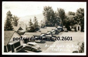 2601 - SHERBROOKE Quebec 1949 Armitage's Cabins. Old Cars. Real Photo Postcard