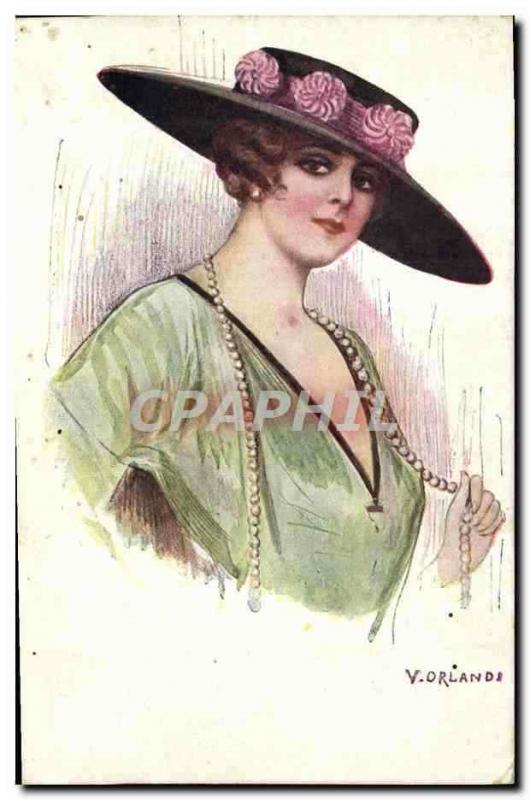  Vintage Postcard Fantasy Illustrator Orlandi Woman